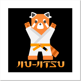 Jiu Jitsu Panda -Orange Belt- Posters and Art